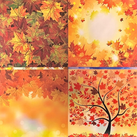 Fall Scrapbooking Pages! 12x12 Premium Card Stock + Sticker Sheet! - Picture 4 of 5